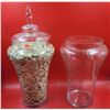 Image 1 : 2 Large Glass Jars w/ Assorted Scrabble Pieces