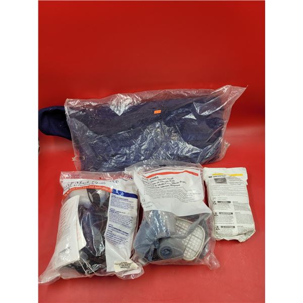 2 Half Mask Respirators, Coveralls, & Organic Vapor/Acid Gas Cartridges