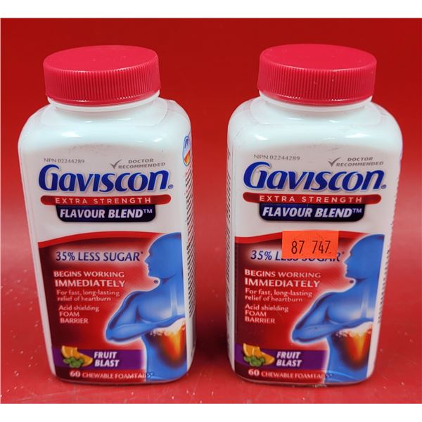 2 Bottles of Extra Strength Gaviscon Tablets