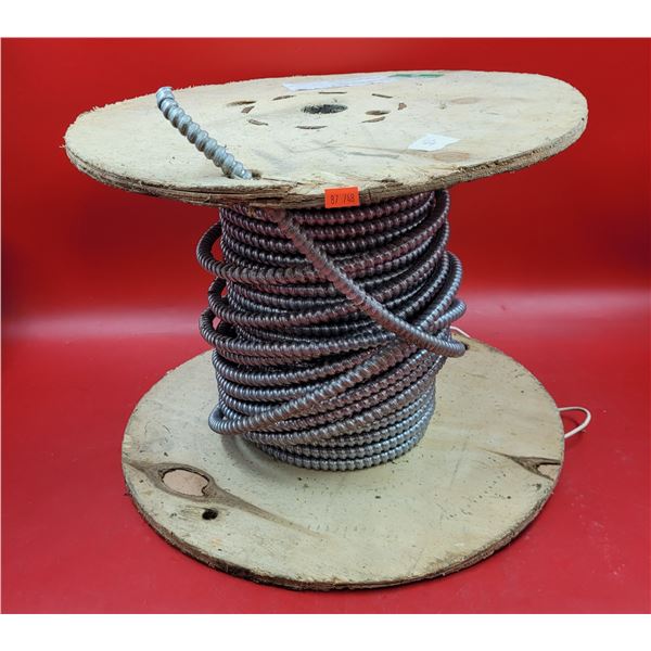 Spool of Armored Electrical Cable