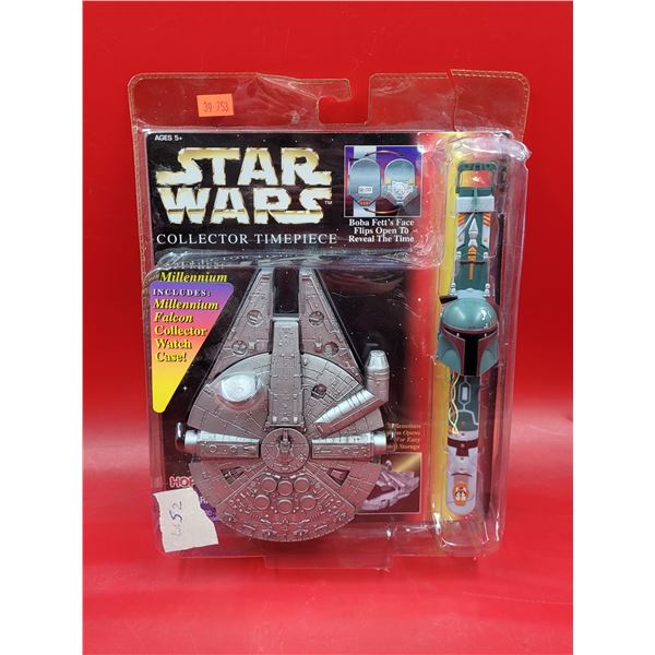 Star Wars Collector Timepiece w/ Boba Fett Watch & Millennium Falcon Watch Case