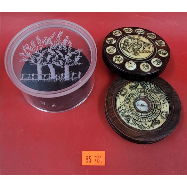 Chinese Wooden Zodiac Compass