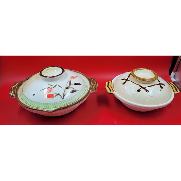 2 Japanese Ceramic Donabes