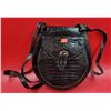 Black Crocodile Print Shoulder Bag
