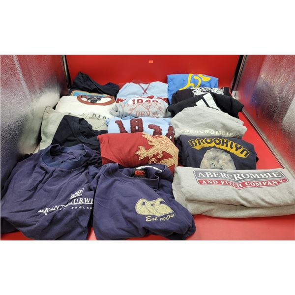 T-Shirt & Long-Sleeve Shirt Lot w/ Abercrombie & Fitch, Adidas, Polo Sport, & More
