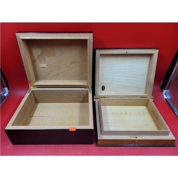 2 Wooden Cigar Boxes