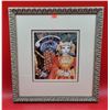 Image 1 : Framed Renaissance-Style Cat Print