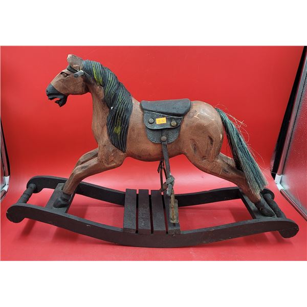 Wooden Rocking Horse Decor
