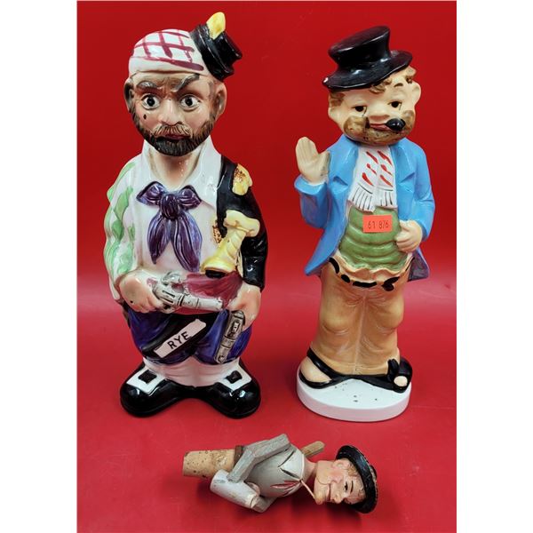 VTG Pirate & Hobo Decanters (Imperial Ware Made in Japan, etc.)