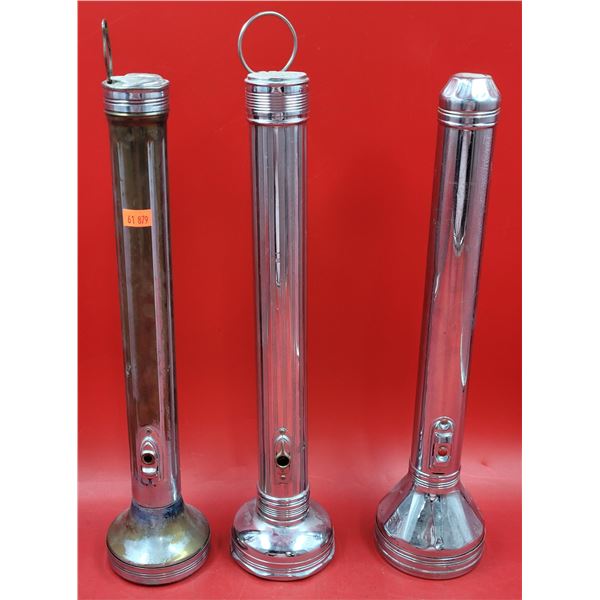 3 VTG Flashlights (Eveready, Burgess, etc.)