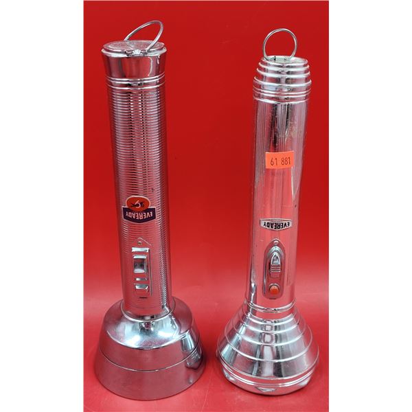 2 VTG Eveready Flashlights