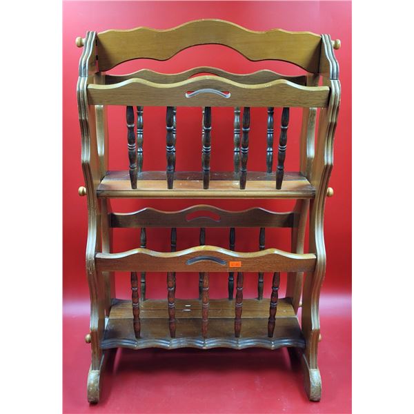 VTG Wooden Two-Tier Magazine Rack