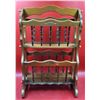 Image 1 : VTG Wooden Two-Tier Magazine Rack