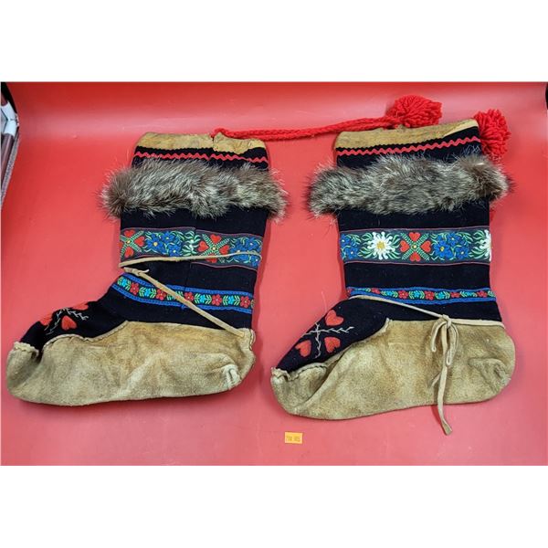 Pair of FUr-Trimmed Mukluk Boots