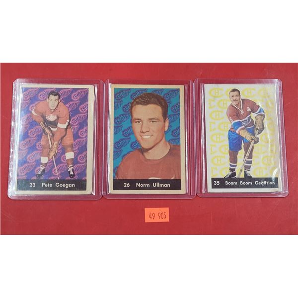 3 VTG Hockey Cards (Goegan, Ulman, & Geoffrion)