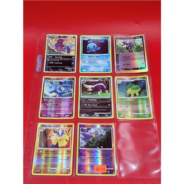8 Pokémon Cards w/ Grotle, Skuntank, Drapion, & More
