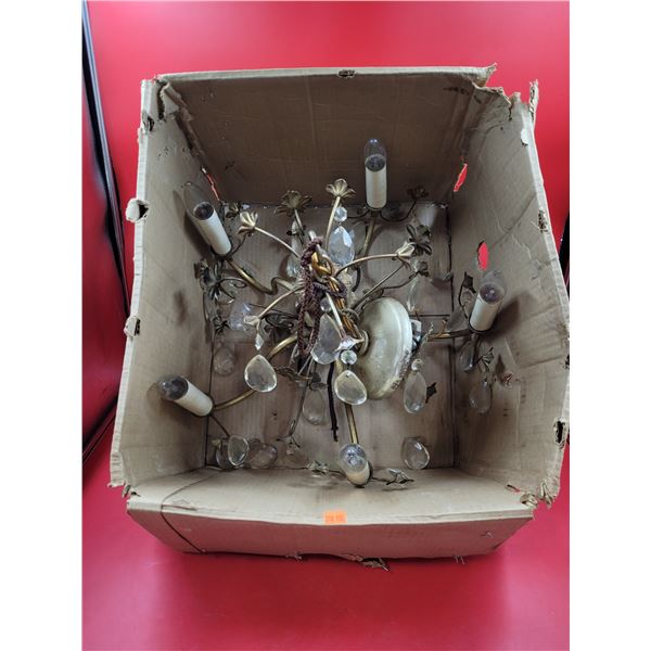 VTG Five-Light Chandelier w/ Crystal Accents