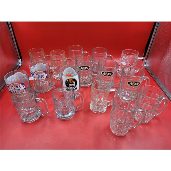 Lot of Assorted VTG Glasses w/ A&W, Oktoberfest, & More