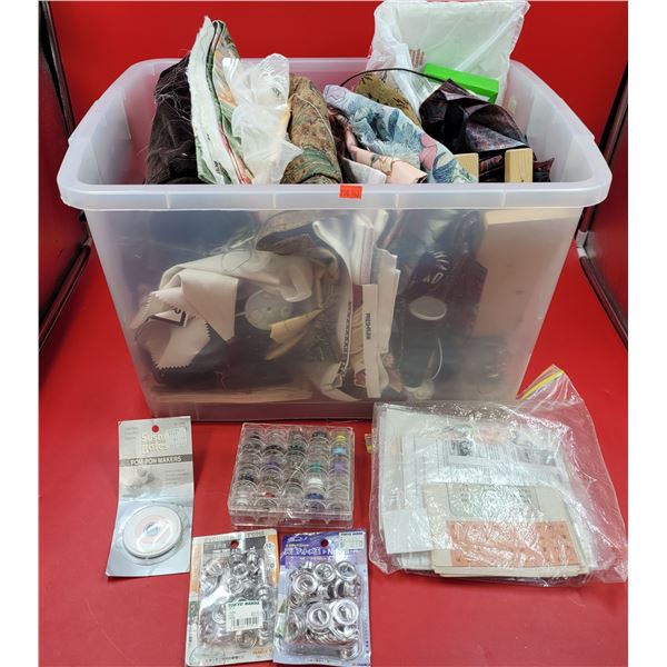 Lot of Material & Sewing Supplies