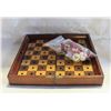 Image 1 : ANTIQUE PORTABLE CHESS SET- COMPLETE