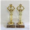 Image 1 : VINTAGE OSCAR STATUES- BEAST ACTOR/ACTRESS  (2)