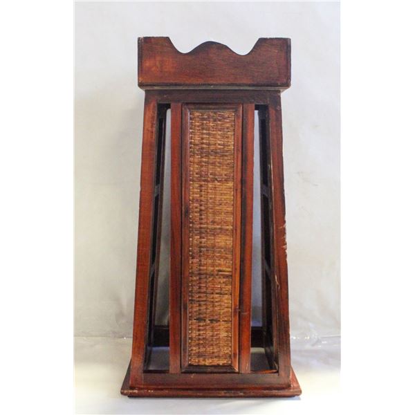VINTAGE WOOD/CANE UMBRELLA STAND