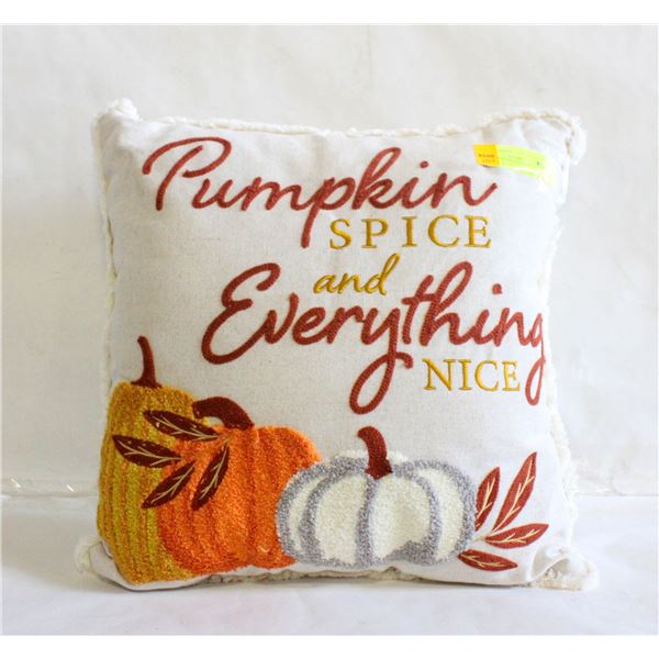 FALL "PUMPKIN SPICE" DECORATIVE PILLOW