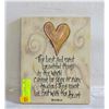 Image 1 : HAND PAINTED CANVAS WALL ART QUOTE- 8 X 10