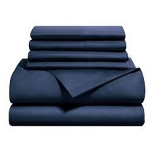 NEW ROOTS HOME 6PC SHEET SET BLUE QUEEN SIZE
