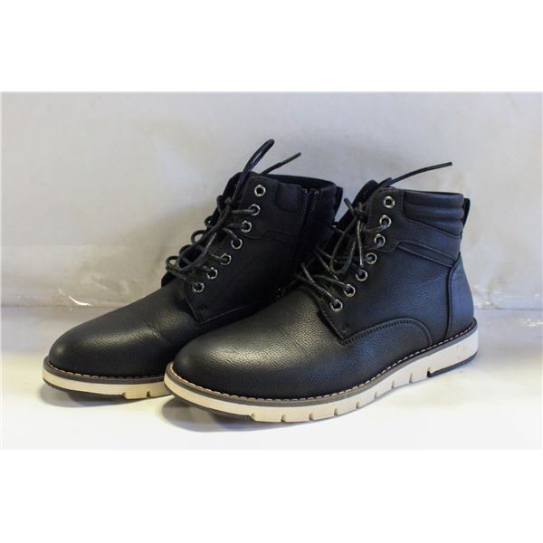 STEVE MADDEN MENS SIZE 8 BLACK HIGH TOP SHOES