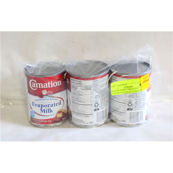 NEW 3 X 354ML CARNATION EVAPORATED MILK PUMPKIN PI