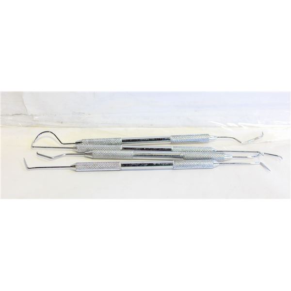 STAINLESS STEEL DENTAL TOOLS- LOT OF 4