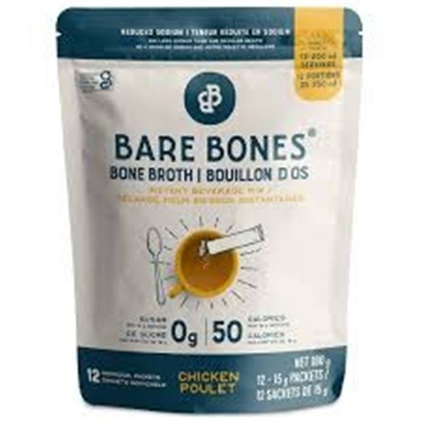 NEW 15 X 15G BARE & BONES INSTANT BONE BROTH