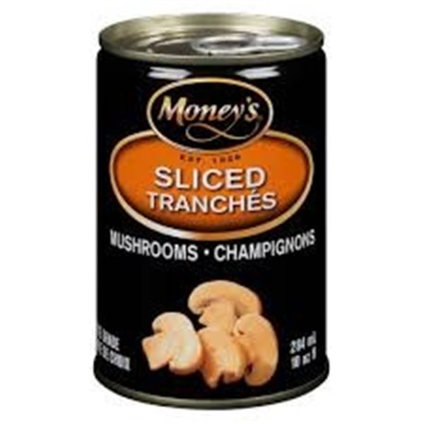 NEW 10 X 284ML MONEYS SLICED MUSHROOMS
