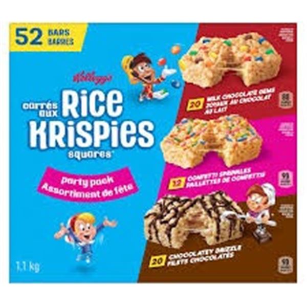 NEW 47 X 22G KELLOGGS RICE KRISPIES PARTY PACK