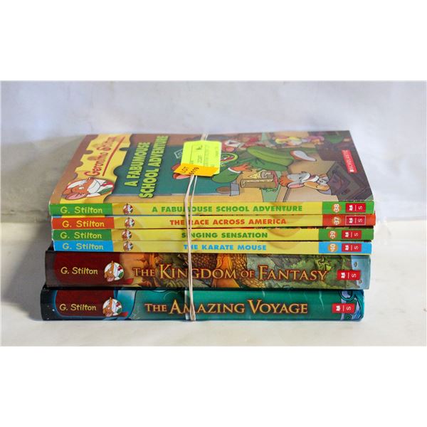 BOOKS- '"GERONIMO STILTON"- LOT OF 6 BOOKS