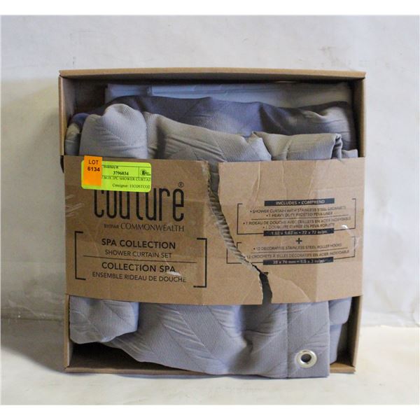 NEW W BOX 3PC SHOWER CURTAIN SET