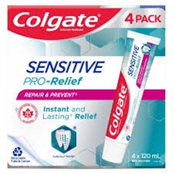 NEW 4 X 120ML COLGATE SENSITIVE PRO-RELIEF TOOTHPA