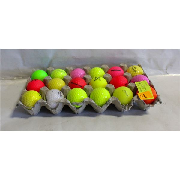 18 COLOR GOLF BALLS
