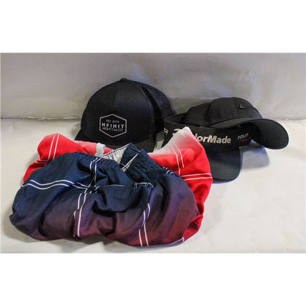 3 BLACK BASEBALL HATS