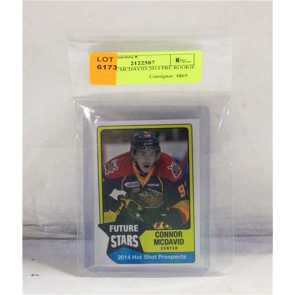 CONNOR MCDAVID 2014 PRE ROOKIE CARD