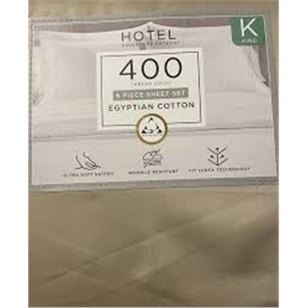 NEW HOTEL SIGNATURE 400 THREAD 6PC SHEET SET KING