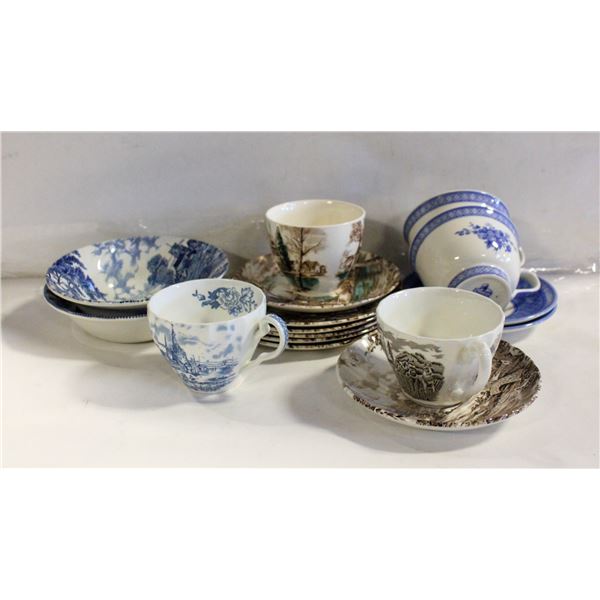 TEACUPS & SAUCERS AND PLATES