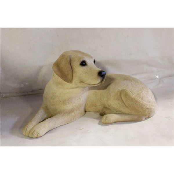 1984 GOLDEN LAB DOG SANDICAST SCULPTURE,