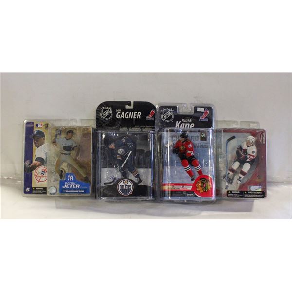 LOT OF 4 NEW ASSORTED SPORTS MCFARLAND FIGURINES