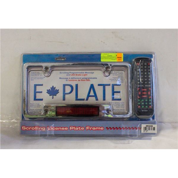 NEW SCROLLING LICENSE PLATE FRAME PROGRAMMABLE AND