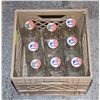 Image 1 : VINTAGE 9 MILK BOTTLES, LIDS & CRATE
