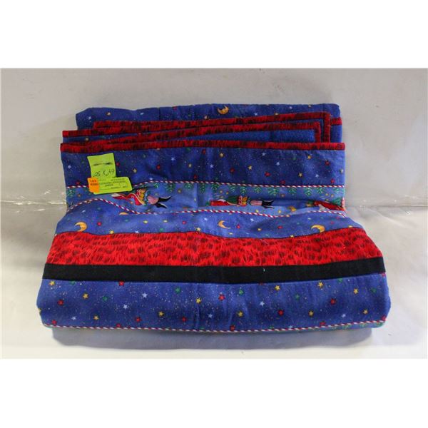 HOME-MADE CHRISTMAS QUILT 64"X56" POLAR