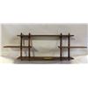 Image 1 : VINTAGE WOOD WALL RACK W/SHELVES 3FT X 1FT