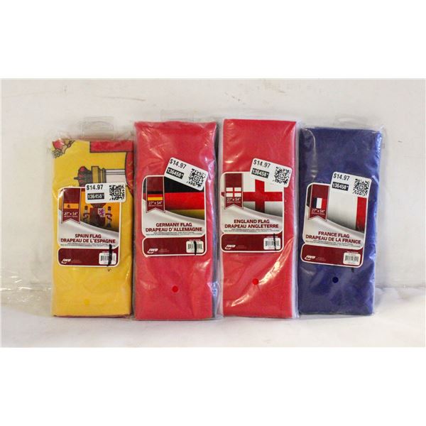 NEW FLAGS - FRANCE, GERMANY, SPAIN & ENGLAND